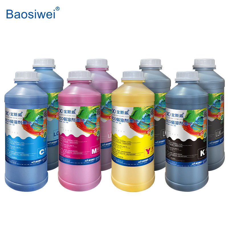 Inchiostro Baosiwei Eco Solvent adatto a varie teste di stampa / 8 colori