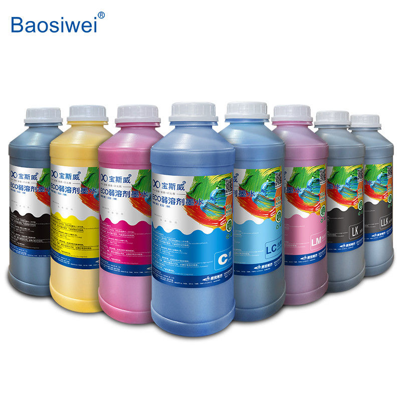 Inchiostro Baosiwei Eco Solvent adatto a varie teste di stampa / 8 colori